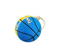 Generico Ball Keyring Compatible with Warriors Blue and Yellow Sports Basketball Gadget Accessories Backpack Gift Idea Men Women Children Creative 3D Pendant