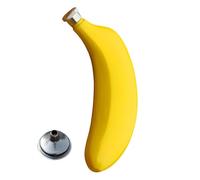Generico Banana Shaped Beer Bottles, 150ml Decorative Banana Shaped Wine Tankard, Portable Stainless Steel Drip Proof Drink Container for Travel Hiking