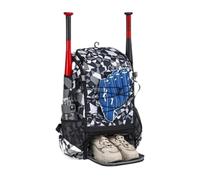 Generico Baseball Backpack - Large Lightweight Sports Bag with Shoe Compartment, Softball Bat Holder | Backpack for Boys Football School Travel Training Practice Spring, Camouflage, Please refer to