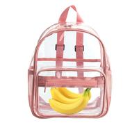Generico Bass Condo Chriod - See Through Backpack Bookbag - Book Book Low Basque, pink, Please refer to the description, Please refer to description
