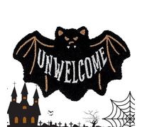 Genérico bat shaped entryway carpet halloween unwelcome doormat gothic