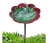 Generico Bath Metal Birch | Metal Bird Baths for Outdoors, Feeding Bowl Art Weatherproof for PatioBalcony Pond Ground Backyard GardenParc