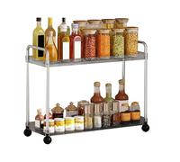 Generico Bathroom Vanity Organizer | Two Tier Bottle Holder, Makeup Tray Dormitory Under Sink Container Bathroom Kitchen