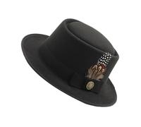 Genérico Bavarian Oktoberfest Costume Hat, Black Bowler, German Hat - Oktoberfest Costumes For Women, Costume Accessories With Feathers, Emblems, For, Folklore Festivals