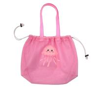 Generico Beach Net Bag | Sand Toy Necessary with Rope - Drawstring Bag for Beach | for Travel Hiking Holidays Summer Camping Swimming Pool, pink, riferimento alla descrizione