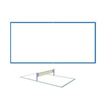 Generico Beach Volleyball Border Lines - High Visibility Outdoor Field Signs, 5 cm, Official Size 8 x 16 m Sand Kit, Includes Pıcetti, for Backyard Beach Camping Lawn