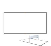 Generico Beach Volleyball Border Lines - High Visibility Outdoor Field Signs, 5 cm, Official Size 8 x 16 m Sand Kit, Includes Pıcetti, for Backyard Beach Camping Lawn
