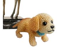 Genérico Bead Embroidery Kit For Beginners | 3D Embroidery Set with Dog Shape | Complete Textile Art Accessories for Decorative Crafts Rainfall Activity Studio Home