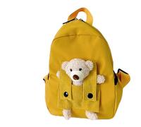 Generico Bear Backpack, Kindergarten Haversack, 10.63x8.27x3.94 Inch Lightweight Design & Spacious Interior, Knapsack Bag for Boys Preschool Students Outdoor Trips Camping and Daily Commute, Yellow