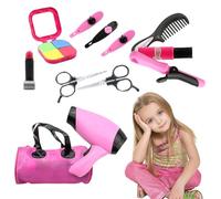 Genérico Beauty Salon Carry Case Playset, Play Featend Makeup Salon Set Toy | Pretend Role Play Makeup Accessories Playset for Kids Birthday Gift for Girls