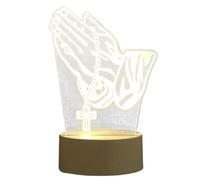 Generico Bedside Lamps - Acrylic in the Shape of a Prayer Hand | Table Lamp Lighting - for Table Desk Kitchen Living Room Halloween Christmas Birthday