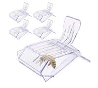 Genérico Bee Clips - 5 Transparent Clips | Beekeepers Marking Tool, Trap, Marking Receiver for Storing and Marking Bees, Simplifying The Process of Bees