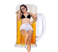 Generico Beer Float - Inflatable Hammock on Water, Floating Raft for Adults | From to Beer Shape, Tan Mat