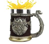 Generico Beer Tagina - Stainless Steel Coffee Maggine Fresh, Fresh Coffee Cup, Rustic Medieval Beverages, Whiskey Barrel Cup, Antique Man Cane for Decorations
