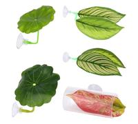 Generico Betta Bed | 5 Pieces Set Toys Hammock Adjustable Leaf for Fish - Shelter with Tube Tunnel for Dwarf Shrimp Crabs Clown Corner Play Small Animals