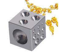Genérico Bezel Block - 17° Precision Forming Tool 3.5-20mm, Round Punch Metal Bezel Block with Multiple Hole Sizes for Goldsmiths, Jewelry Making, Craft Enthusiasts, Rings, Necklaces, Pendants