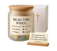 Genérico Bible Verse Jar | Bible Emotions Jar - Inspirational Prayers for Tomorrow Man Woman Bedside Birthday Christian Easter Work Home Baptism Godmother Pastor