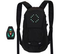 Generico Bicycle Backpack - Reflective Warning Backpack with Remote Control | USB Rechargeable Bike Pack for Safe Driving at Night