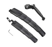 Generico Bicycle Mudguard - Front Rear in Black Flexible Synthetic - Thick and Mudguards, Universal for Electric Scooters | Lightweight Protection Set A in