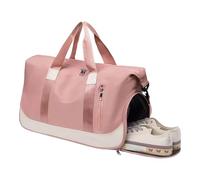 Generico Big Travel Bag | 35L Shoulder Sling Pack | With Waterproof Compartment Shoe Rack Workout Gym Bag | For Women Teen Girls Travel Yoga Fitness Swimming Daily, pink, Please refer to the