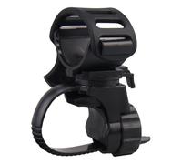 Genérico Biike Headlight Mount | 360° Rotating Biike Headlight Assembly | Black ABS Handlebar Light Bracket for Flashlights and Headlights | Adjustable Bike Mounting Accessory