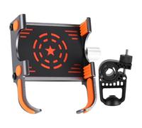 Generico Bike Phone Stand - Silicone/Aluminium Bike Mount | Mobile Mount Adaptable for | Safe Block High Speed Orange Colour, 360 Degree Rotation, Accessories