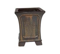 Genérico BIOMATA Bonsai Pot Ceramic Waterfall Style 8x8x9cm | Bonsai Planter Made in Japan | Pot with Drainage Hole | Tree Not Included