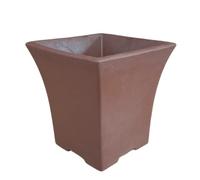 Genérico BIOMATA Ceramic Cascade Style Bonsai Pot 9.5x9.5x9.7 cm | Bonsai Planter Made in Japan | Pot with Drainage Hole | Tree Not Included (Glazed Stoneware Without Enamel)