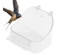 Genérico Bird Bath for Cage - Bathtub with Hooks for Parrocchetti and Parrots, Shower for Domestic Birds | Cockatiel and Small Bird Bath, Accessory for Cages Coverage