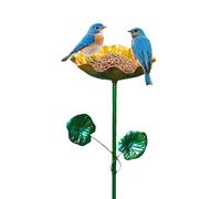 Generico Bird Bath | Vintage Iron Flower Decoration - Metal Bird Bath, for Home Feeding Courtyard Garden Landscape Outdoor Finches Parrots