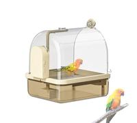 Genérico Bird Cage Bath - Pet Bird Bath - Bite Resistant Coat Rack Playpen Two Automatic Modes for Indoor Outdoor and Travel Display