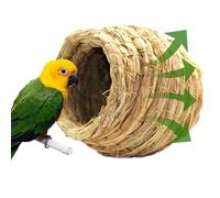 Genérico Bird Cage Straw Handmade Bird Cage for Parakeets - Interests Natural Fiber Simulation Birdhouse, Breeding and Resting Place for Birds, Handmade