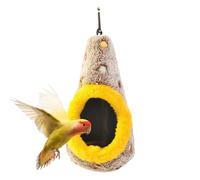 Generico Bird Hammock - Velvet Hanging 11 x 16 x 22 cm | Nest A for Parrots Conuri Agapornids Diamonds - Yellow Blue Rest and Relax Cage