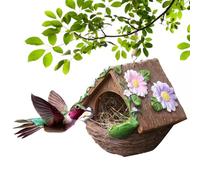Generico Bird House | Resin Animal Shelter - Artificial Bird House - for Garden Courtyard Balcony Sparrow Inseparable Parakeet Conure Cockatiel Finch