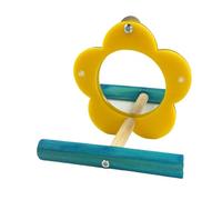 Genérico Bird Mirror for Cage - Reflective Design, Flower Shape Chewing Toy, Material, Interactive Hanging Structure | Parrot Play, Cockatiel Enrichment, Accessories