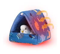 Genérico Bird - Owl, Nèst Bòx | Hung Bìrd Bed, Warm House Hideaway Cushion Bed for Parrots - Cute Toy with Soft Fleece Lining for Lovebirds and Small and Medium Birds
