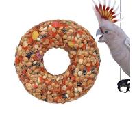 Genérico Bird Treat Toys - Grain-Based Foraging Teethers | Donut-Shaped Training & Enrichment Fun | Activity Accessory For Healthy Beak Care and Engaging Aviary Play