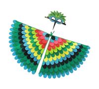 Genérico Bird Wings for Kids - Polyester, Costume Wings | Skin-Friendly Royal Cape with Foldable Windproof Design Colorful Bird for Halloween Costumes Putting