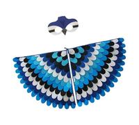 Genérico Bird Wings for Kids - Polyester, Costume Wings | Skin-Friendly Royal Cape with Foldable Windproof Design Colorful Bird for Halloween Costumes Putting