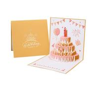 Genérico Birthday Card - Greeting Message, Elegant Folded Design | Internal Note on for Family Friends or Coworkers, Gift Thoughtful Stationery Men