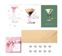 Genérico Birthday Cards - Cocktail Themed Postcard for Birthday, Classic Note Card for Sister | for Wife, Friend, Mom, Daughter, Travel, Home, Office, Holiday, Wedding
