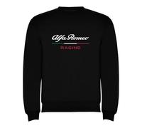 Genérico Black Alfa-Romeo Racing Logo Sweatshirt for Men - Sizes S to XXL, Black/White, XL