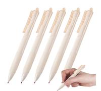 Genérico Black Pens, Black Ink Pens | 5 Pcs Elegant 5mm Commercial Signature Pens Portable Student Study Pens for Boys Girls Students and Teachers