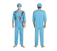 Genérico Bloody Nurse Uniform Kit - Bloody Nurse Cosplay Costume,Horror Party Cosplay Costume for Youth and Adults