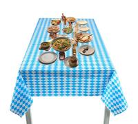 Generico Blue and White Tablecloth - Bavarian Decoration Table Cloth for Beer Party | Folding Cover Bavarian Table for Outdoor Events Barbecue Gathering Brewery Tents