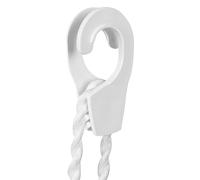 Generico Boat Bumper Clips, Rail Cleat Hooks, Quick Connect Release System, Anti-Erosion ABS Adjusters, Ideal for Dock Kayak Yacht Marine Use, 4.72 x 2.17 Inches, Black White Color, 1 Piece