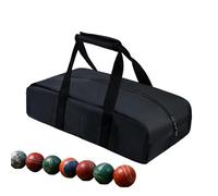 Generico Bocce Ball Carry Bag - Waterproof Double Zipper Organizer Convenient | Bocce Ball Set Holder, Indoor Beach Lawn Training Game