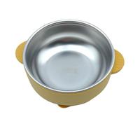 Generico Bol Bébé Antidérapant À Ventouse - Bols pour Enfant | Bol En Acier Inoxydable Pour | Ustensiles Réutilisables Anti-Brûlure avec Manchon Silicone pour Déjeuner et Collations Enfant