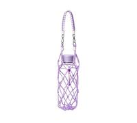 Genérico Bottle Sleeve, Adjustable Cotton Portable Mesh, Bottle Holder with Strap - for Outdoor Hiking Fishing Cycling Travel Beach Holidays Shopping Gym Sports, purple, Consulte la descripción, See