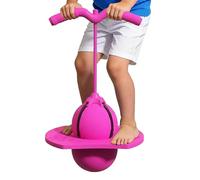 Generico Bouncy Ball with Handle, Funny Jumping Toy with Pump, Elastic Ball for Childhood for Boys Girls and Adults Jumping Exercise and Balance Activity